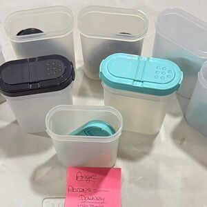 Tupperware Food Storage Set - Black and Blue set of 8